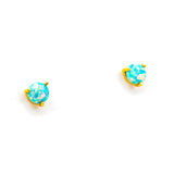 TAI JEWELRY Earrings Gold Vermeil Blue Opal Stud