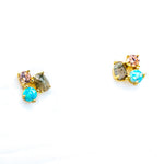 TAI JEWELRY Earrings Gold Vermeil Opal & Labradorite Cluster Stud