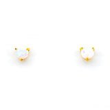 TAI JEWELRY Earrings Gold Vermeil White Opal Stud