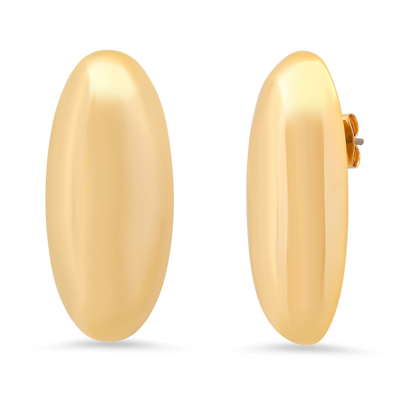TAI JEWELRY Earrings Golden Ellipse Stud Earrings