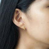 TAI JEWELRY Earrings Hammered Chain Link Earrings