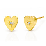 TAI JEWELRY Earrings Gold Heart Studs
