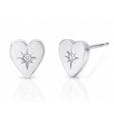 TAI JEWELRY Earrings Silver Heart Studs