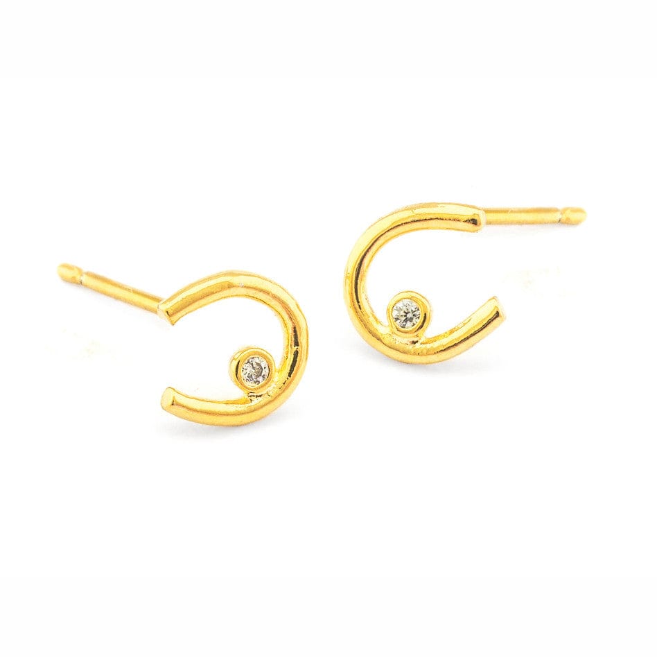 TAI JEWELRY Earrings GOLD Horseshoe Post Earrings
