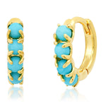 TAI JEWELRY Earrings Turquoise Huggie | 11mm