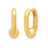 TAI JEWELRY Earrings Huggie With Gold Ball