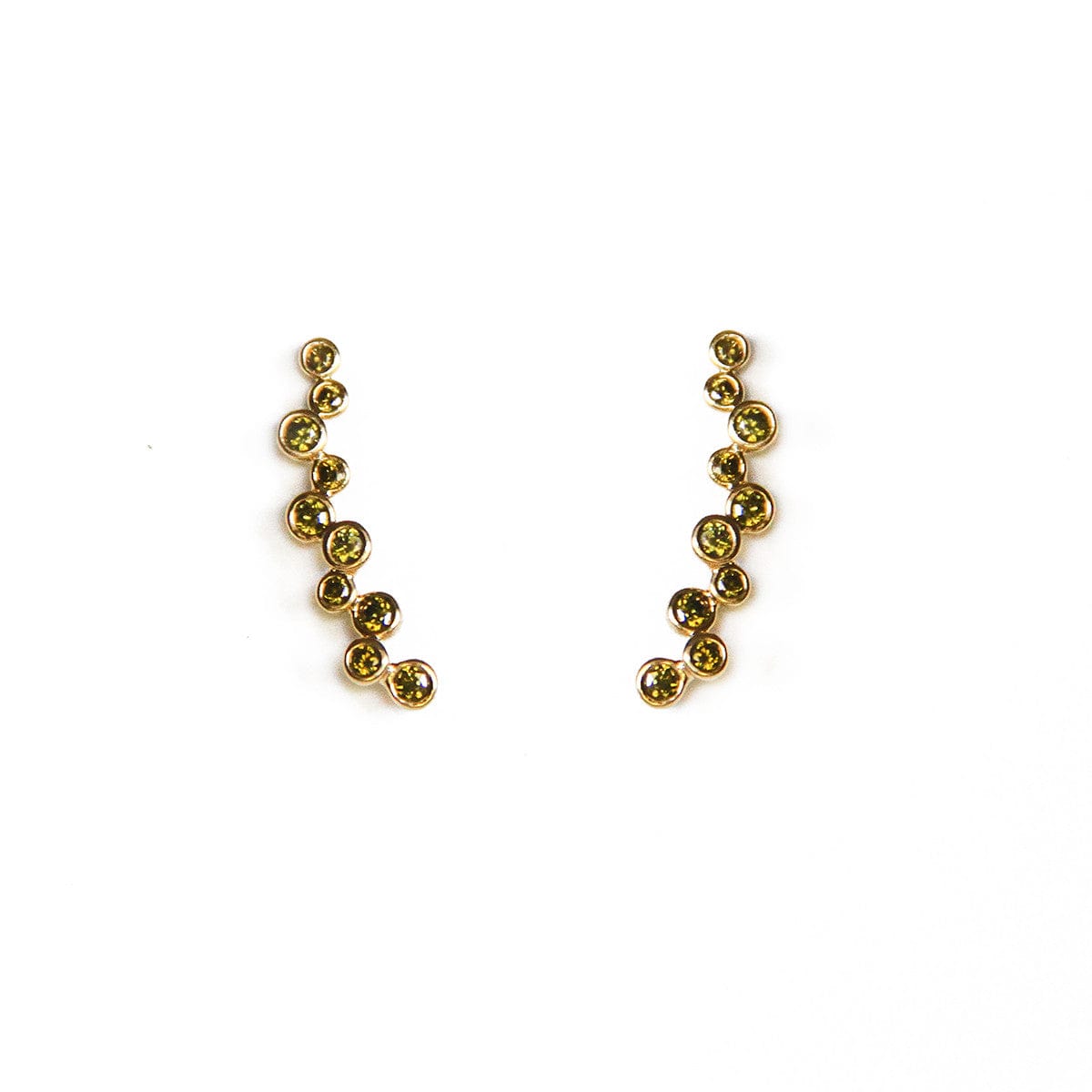 TAI JEWELRY Earrings GOLD-OLIVE Itty Bitty Stack Climber