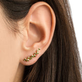 TAI JEWELRY Earrings GOLD-OLIVE Itty Bitty Stack Climber