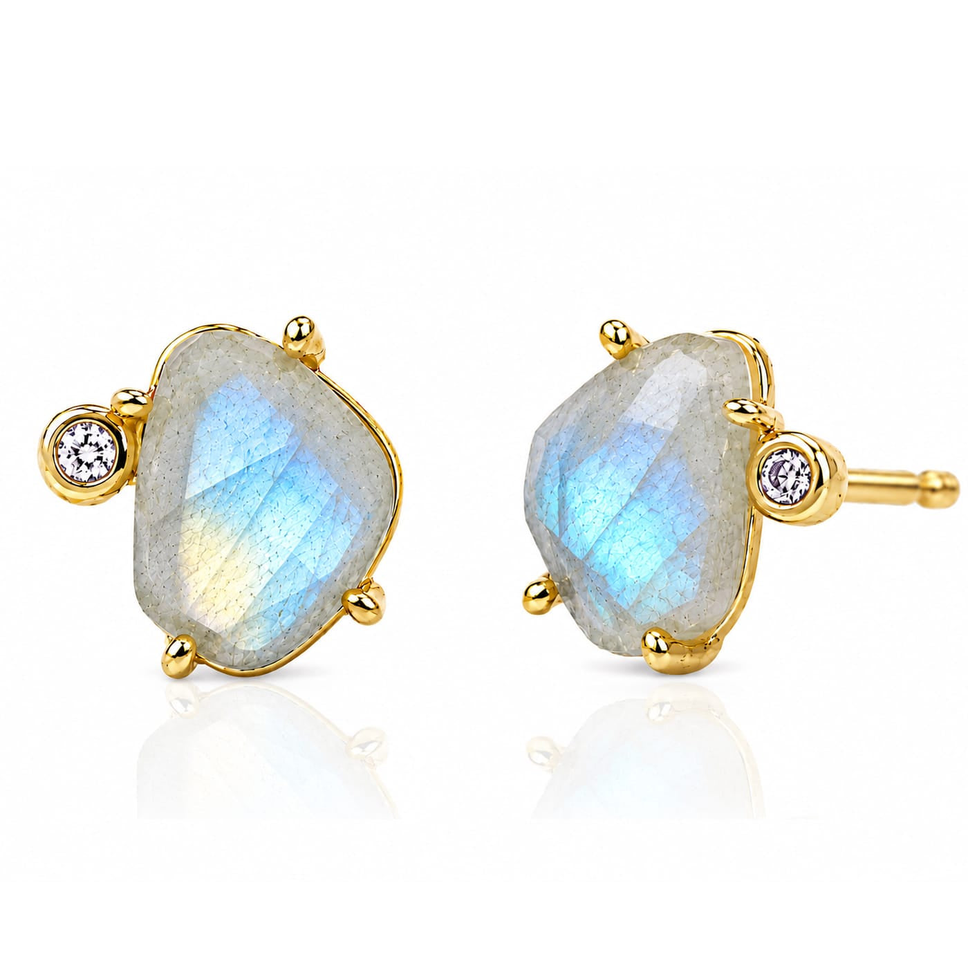 TAI JEWELRY Earrings Labradorite Labradorite and CZ Post Earring
