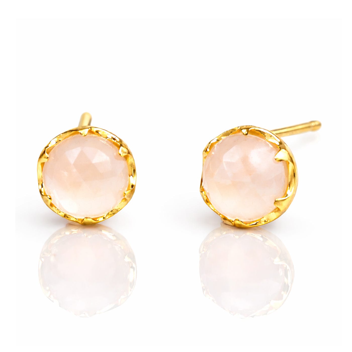TAI JEWELRY Earrings CAT'S EYE PEACH Large Glass Earrings