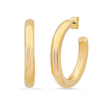 TAI JEWELRY Earrings Large Gold Tubular Hoops