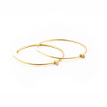 TAI JEWELRY Earrings Gold Large Hoop Earring With Cz Charm