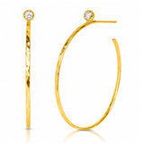 TAI JEWELRY Earrings SILVER Large Hoop Earrings With Stud