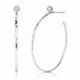 TAI JEWELRY Earrings SILVER Large Hoop Earrings With Stud