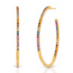 TAI JEWELRY Earrings Large Rainbow Hoop | 33mm