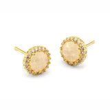 TAI JEWELRY Earrings WHITE Large Rhinestone Post Earring