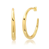 TAI JEWELRY Earrings Large Thin to Thick Gold Hoops