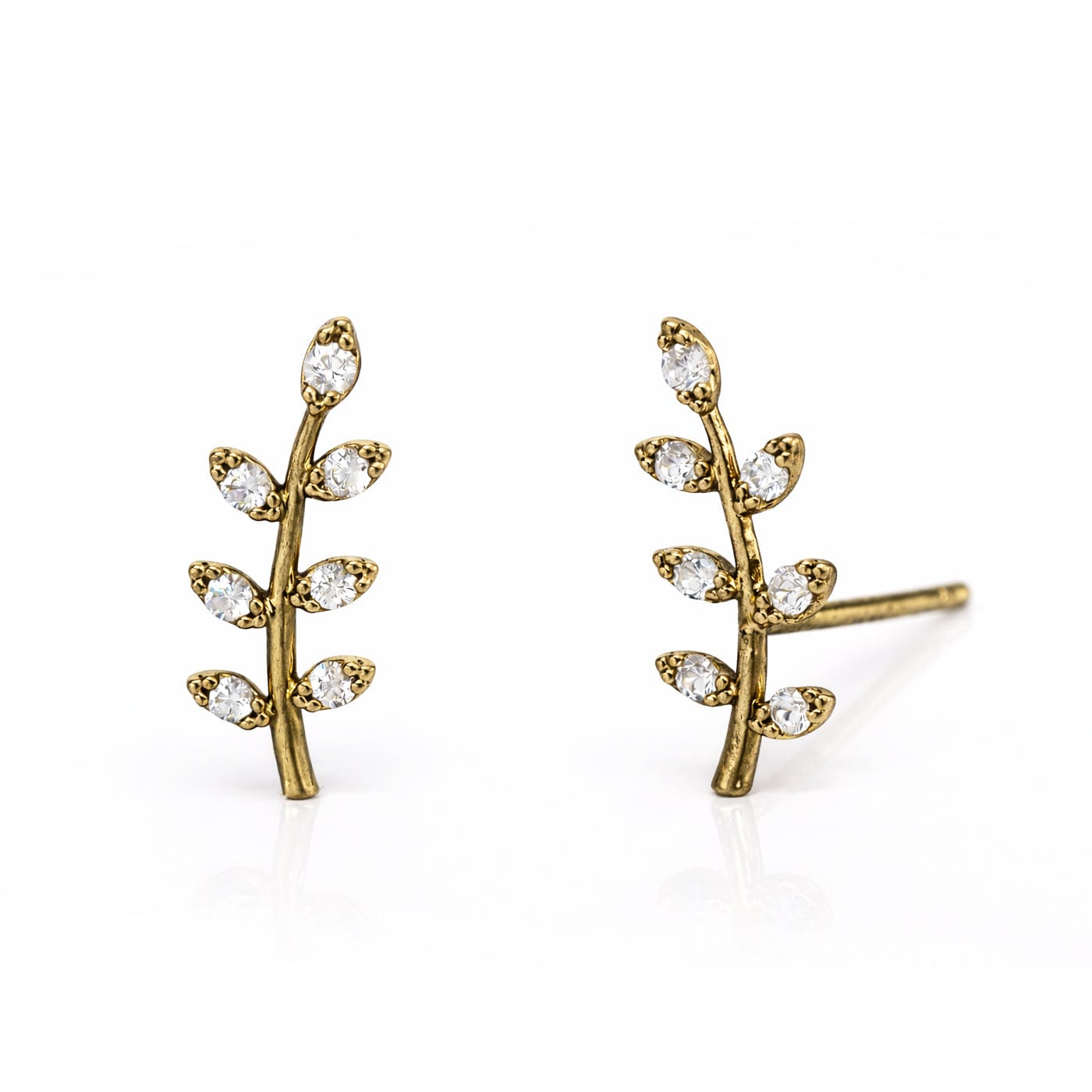 TAI JEWELRY Earrings ANTIQUE GOLD Leaf Earrings