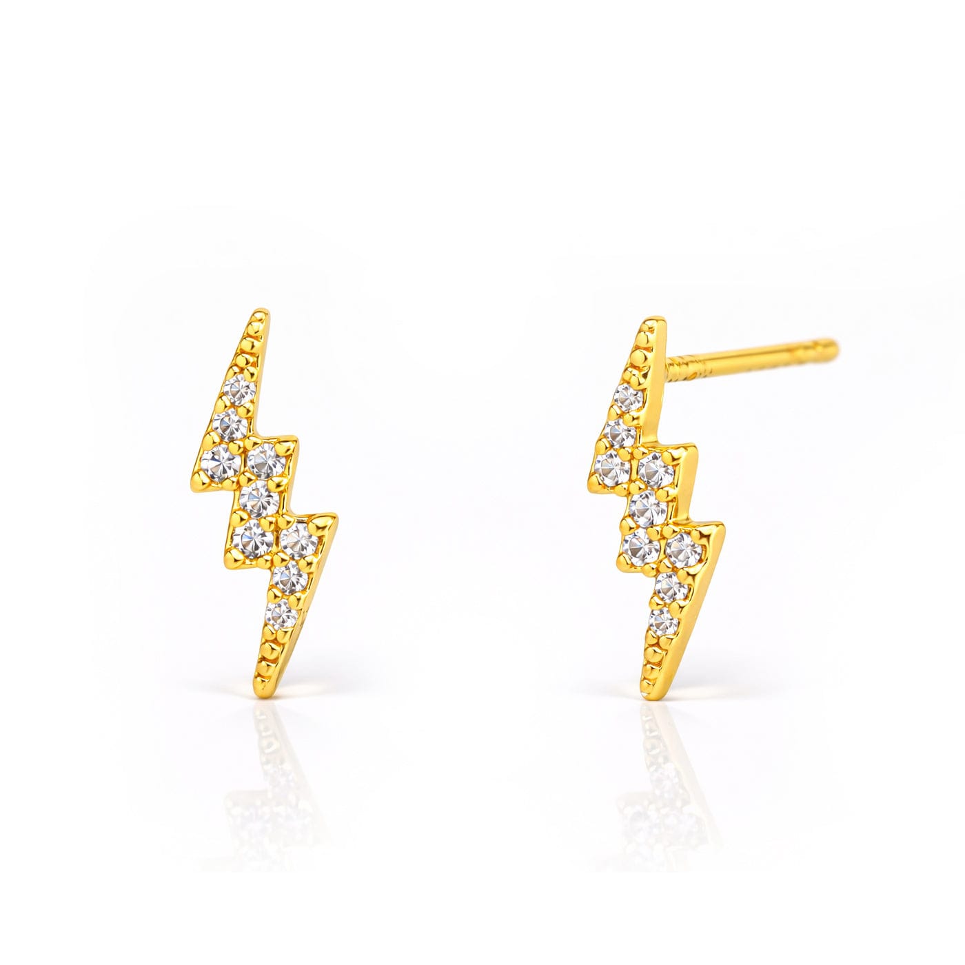 TAI JEWELRY Earrings Gold Lighting Stud