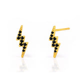 TAI JEWELRY Earrings Gold/Jet Lighting Stud
