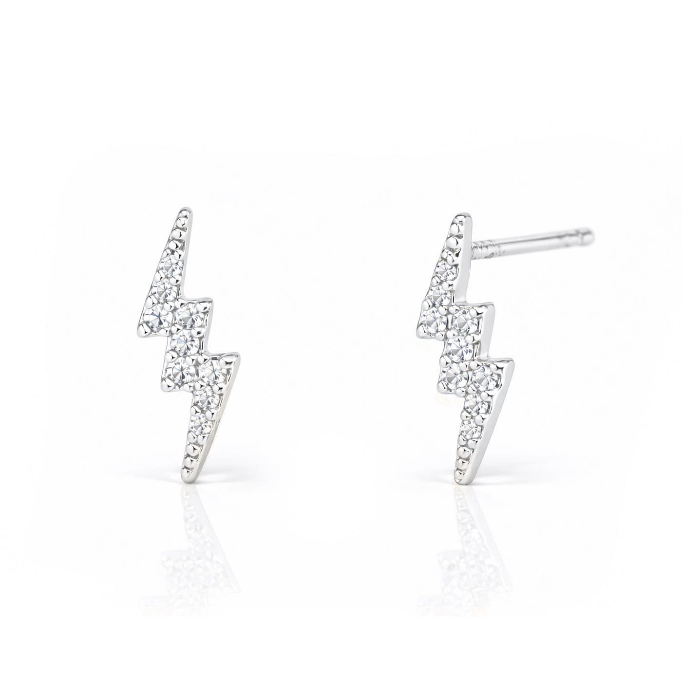TAI JEWELRY Earrings Silver Lighting Stud