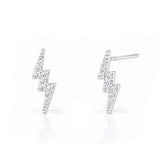 TAI JEWELRY Earrings Silver Lighting Stud