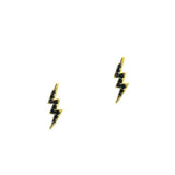 TAI JEWELRY Earrings Gold/Jet Lightning Stud