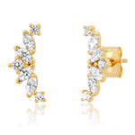 TAI JEWELRY Earrings Marquis CZ Crawler
