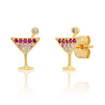 TAI JEWELRY Earrings Martini Glass Studs