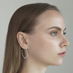 TAI JEWELRY Earrings Medium Hoop Earring With Cz Drop
