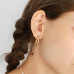TAI JEWELRY Earrings Medium Pave CZ Twist Hoops