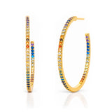 TAI JEWELRY Earrings Medium Rainbow Hoop | 22mm