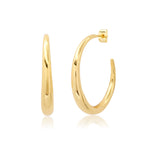TAI JEWELRY Earrings Medium Thin to Thick Gold Hoops
