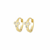 TAI JEWELRY Earrings GOLD Mini Cubic Zirconia Cluster Huggie Earrings