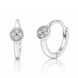 TAI JEWELRY Earrings SILVER Mini Disc Huggie Earrings