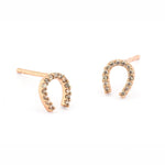 TAI JEWELRY Earrings Rose Gold Mini Horseshoe Earrings