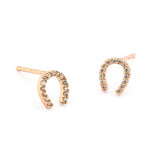 TAI JEWELRY Earrings Rose Gold Mini Horseshoe Earrings