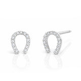 TAI JEWELRY Earrings Silver Mini Horseshoe Earrings