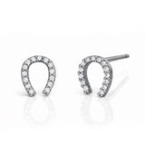 TAI JEWELRY Earrings Silver oxidized Mini Horseshoe Earrings