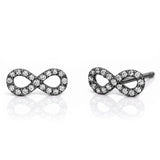 TAI JEWELRY Earrings Oxidized silver Mini Infinity Earrings
