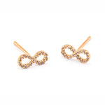 TAI JEWELRY Earrings Rose Gold Mini Infinity Earrings