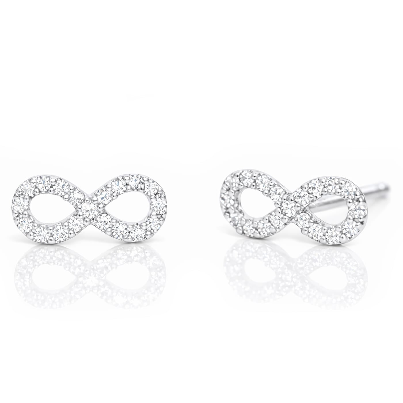 TAI JEWELRY Earrings Silver Mini Infinity Earrings