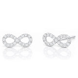 TAI JEWELRY Earrings Silver Mini Infinity Earrings