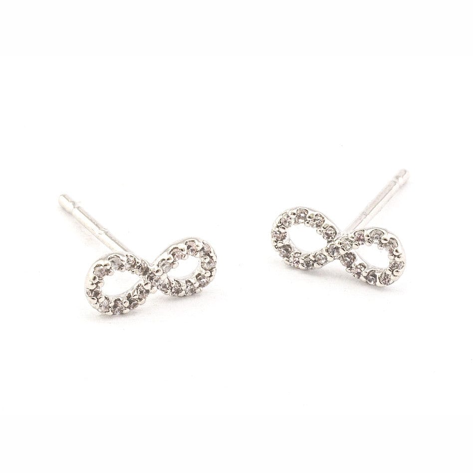 TAI JEWELRY Earrings Silver Mini Infinity Earrings