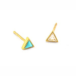 TAI JEWELRY Earrings Mini Mismatched Triangle Posts