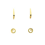 TAI JEWELRY Earrings GOLD Mini Open Circle Set Of 2 Earrings