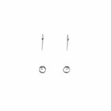TAI JEWELRY Earrings SILVER Mini Open Circle Set Of 2 Earrings