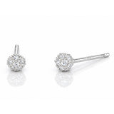 TAI JEWELRY Earrings SILVER Mini Pave Ball Post Earrings