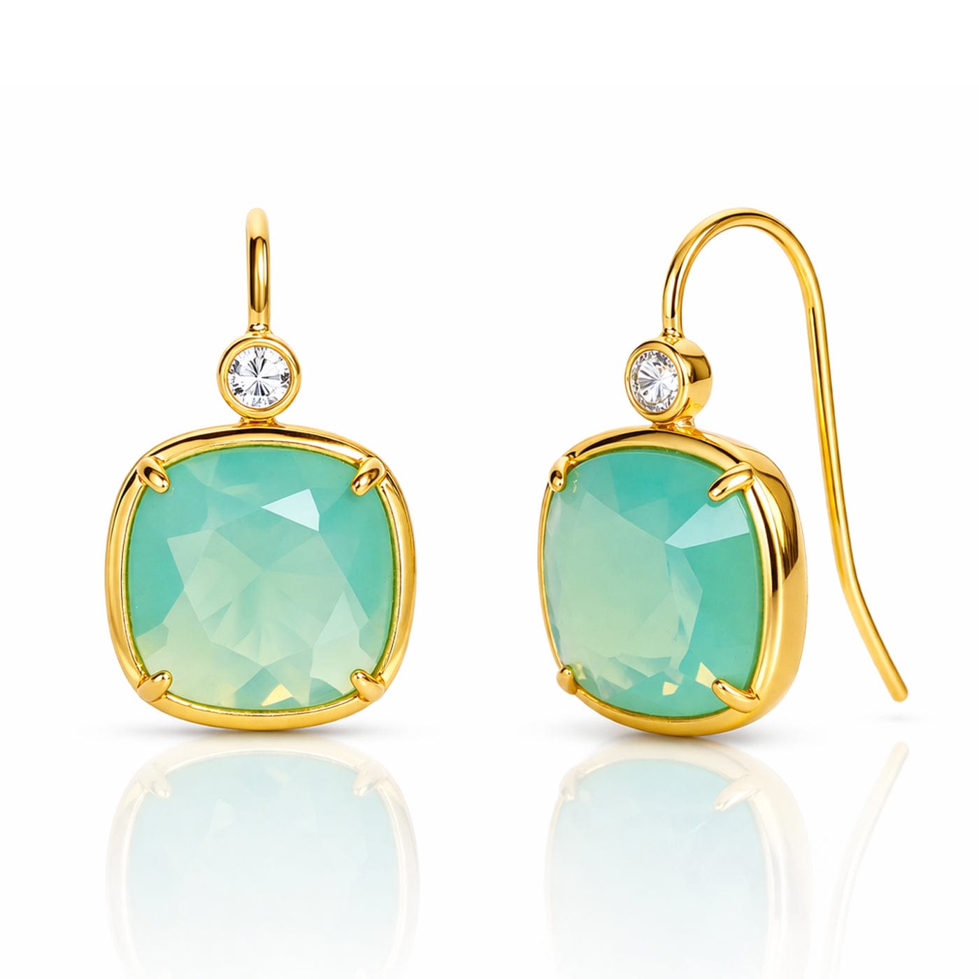 TAI JEWELRY Earrings Mint Crystal Drop Earrings