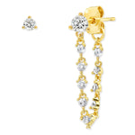 TAI JEWELRY Earrings Mismatched CZ Drop & Stud Earrings